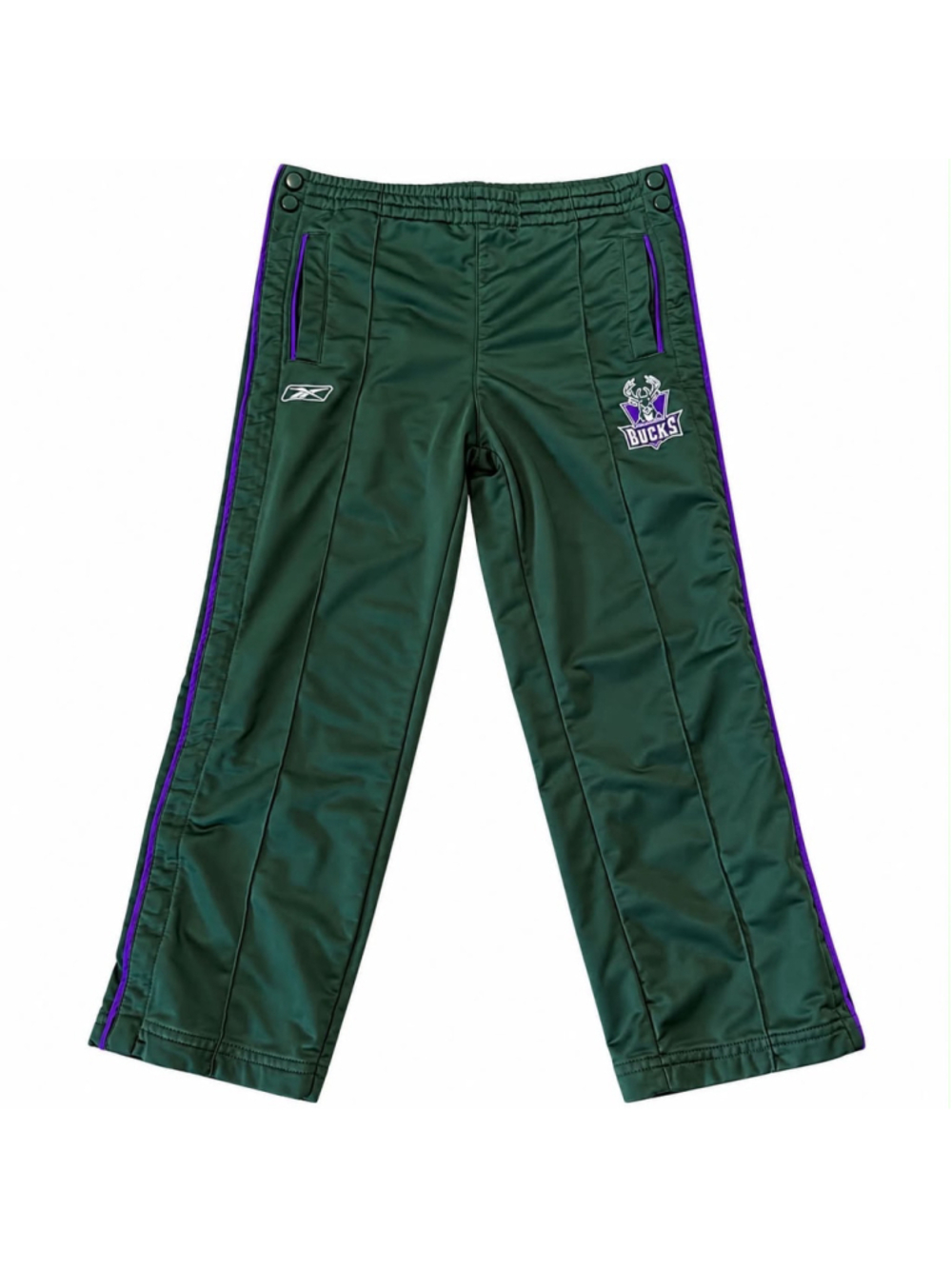 Men's Reebok Milwaukee Bucks Tearaway Pants Green Purple Size S